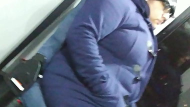 Fat emo chick hiding big tits underneath