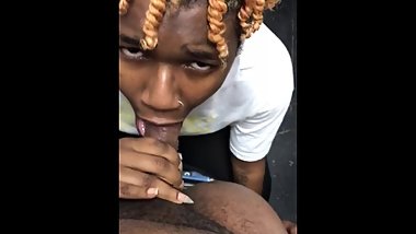 Bbw teen sucking my dick at work