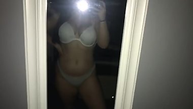 All in white sexy girlfriend