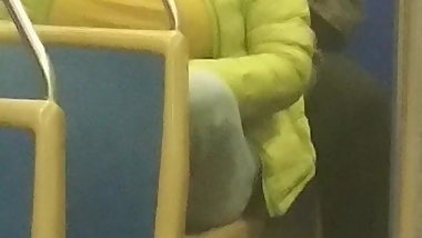 Young bbw on the train