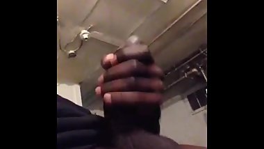Black cock cumshot