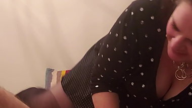 Bbw cougar sloppy deepthroat big cock