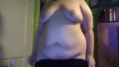 Frazzle Strips and Shows Off Her BBW Body