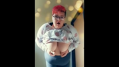 Quick tease in work bathroom