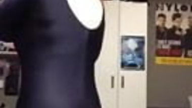 Girl Wearing Her New Catsuit