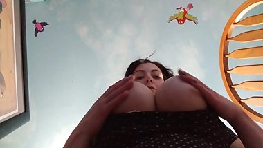 Hot Ex Gf on Snapchat Rubbing & Squeezing Her Huge Beautiful Tits For Me